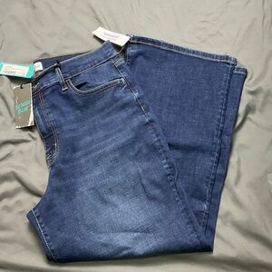 Studio Blue Brit Super High-Rise Wide-Leg Ankle Jeans in Indigo